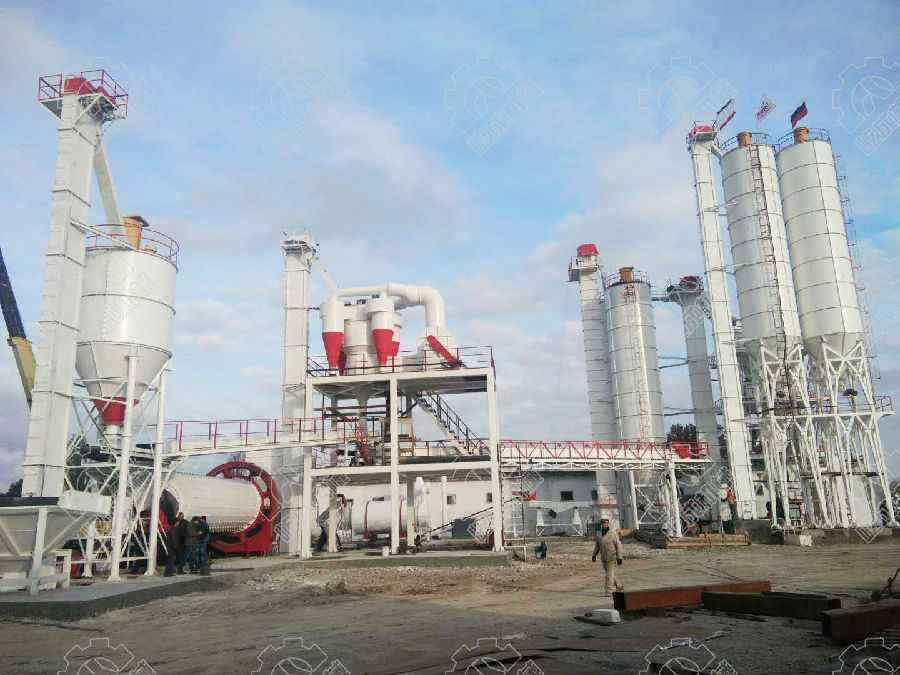 俄羅斯干粉砂漿生產(chǎn)線整體視覺(jué)圖